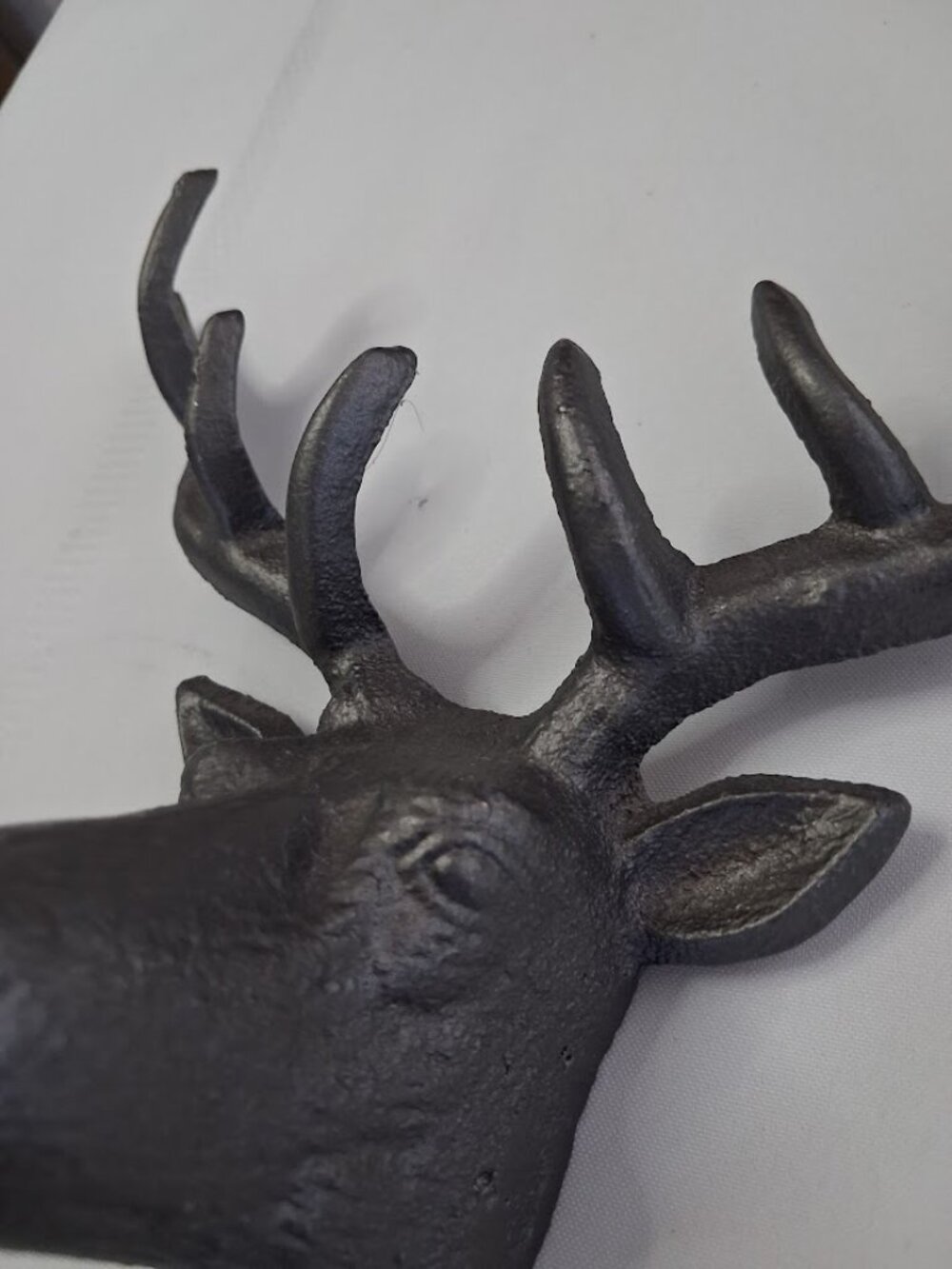 Vintage Cast Iron Deer Head Wall Hook - Picture 9 of 10